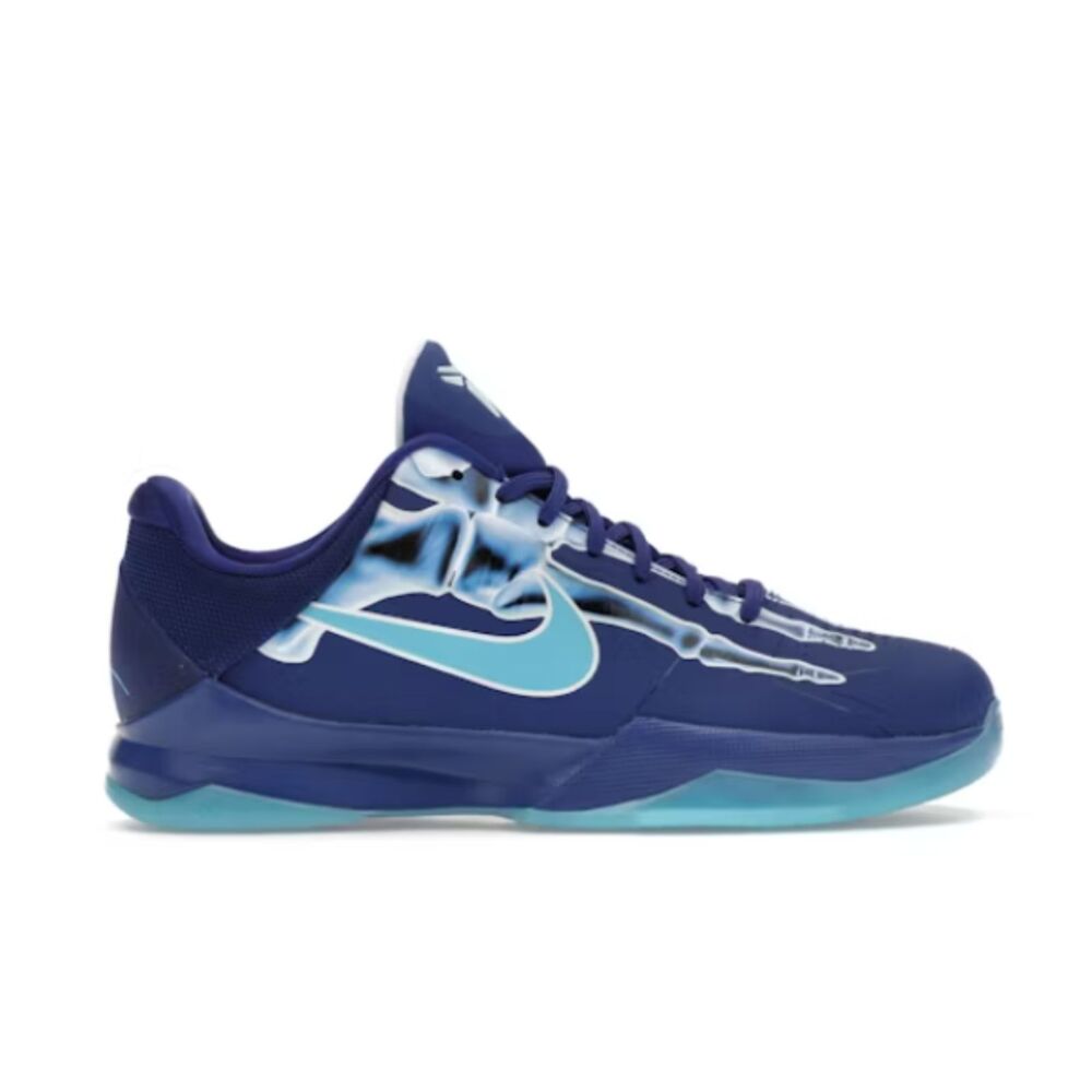 Nike Kobe 5 X-Ray GS Kids Basketball Shoes Blue Skeleton Size 5.5Y